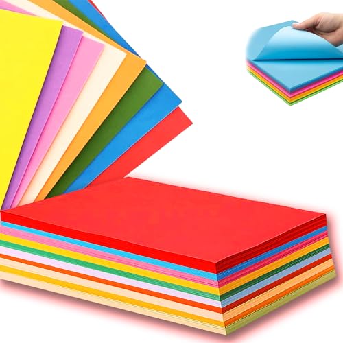 zilSquare Colored Paper 100 Sheets 180 GSM A4 Cardstock Thick Construction Coloured Paper for Printing Arts Crafts Cardboard Scrapbooking and School Activities ورق مقوى a4