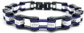 GARGOYLE BELLS Motorcycle Chain Bracelet for Men & Women, Charm Biker Bracelet Chain Including a Black Gift Box, Stainless Steel Bracelet