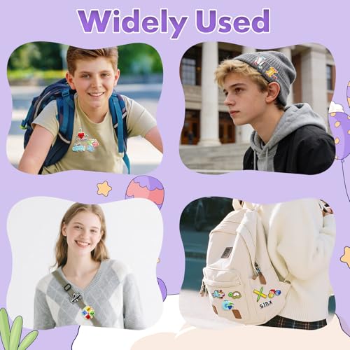 Image of Cute Pins Bulk, Funny Lapel Badge Pins Rubber Brooch Pins for Backpacks, Hats, Bags