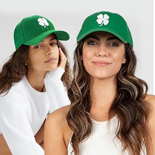 Green-Clover-Ponytail-Baseball-Cap-for-St-Patricks-Day-Adjustable-Holiday-Shamrock-Hat-for-Man-Woman