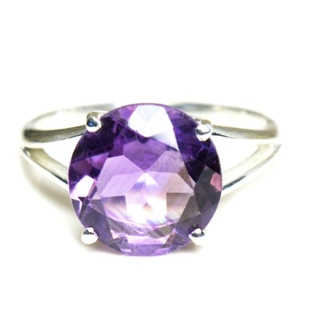55Carat Choose Your Color Natural Round Gemstone Sterling Silver Ring for Her Friendship Love Sizes 5-13…