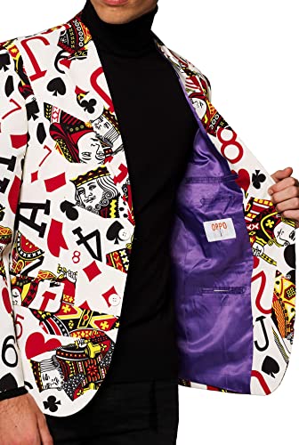 Opposuits Blazer for Men with Card Game Pattern - Image 4
