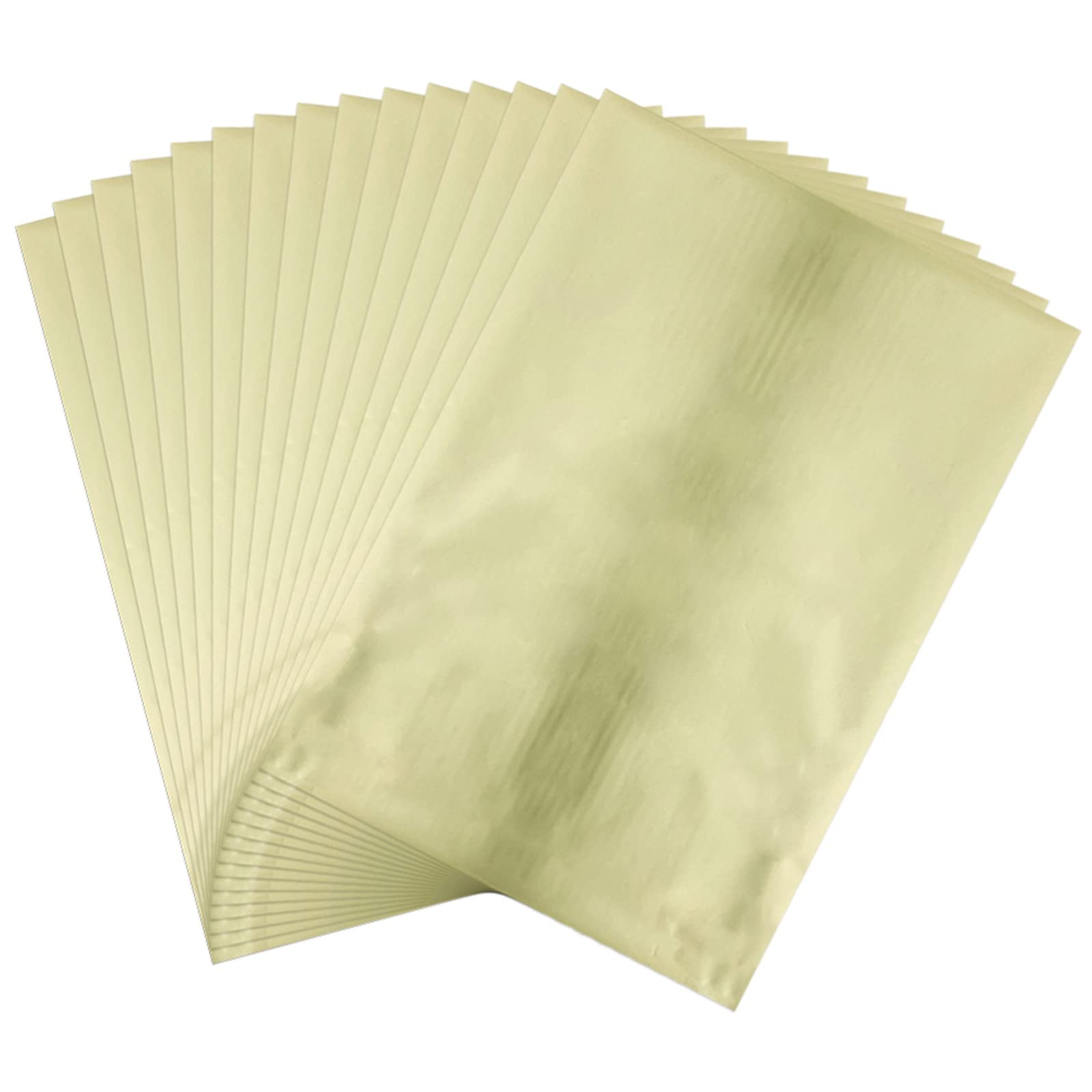 Briartw 20x29cm Pale Gold Hot Foil Paper 50 Sheets Pack Toner Reactive Foil Hot Stamping Foil Paper by Laser Printer and Laminator for Scrapbooking Craft Cardmaking DIY Album Decoration