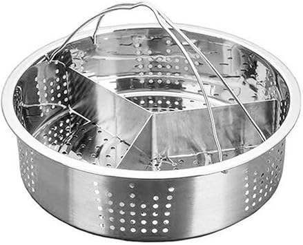 Stainless Steel Steam Baskets, Steam Rack,Rack with Divider Pressure Cooker Accessories Trio Separator Set, Steamers 21 * 13CM