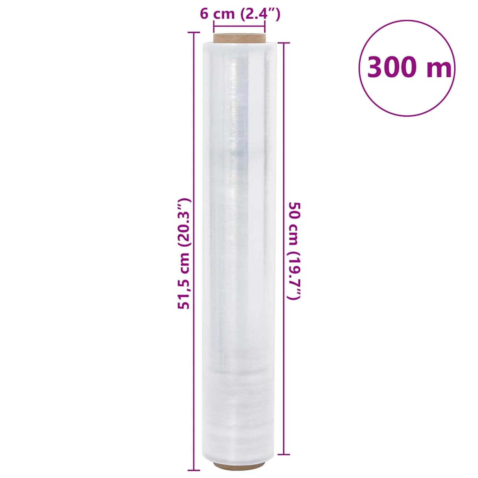 Film Estensibile 6 pz Trasparente 23 ¦Ìm 50 cm x 300 m