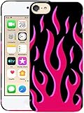 Glisten iPod Touch 7th / 6th / 5th Generation Case -Pink Flames Design Printed Slim Profile Cute Plastic Hard Snap on Protective Designer Back Case for iPod Touch 7th / 6th / 5th Generation