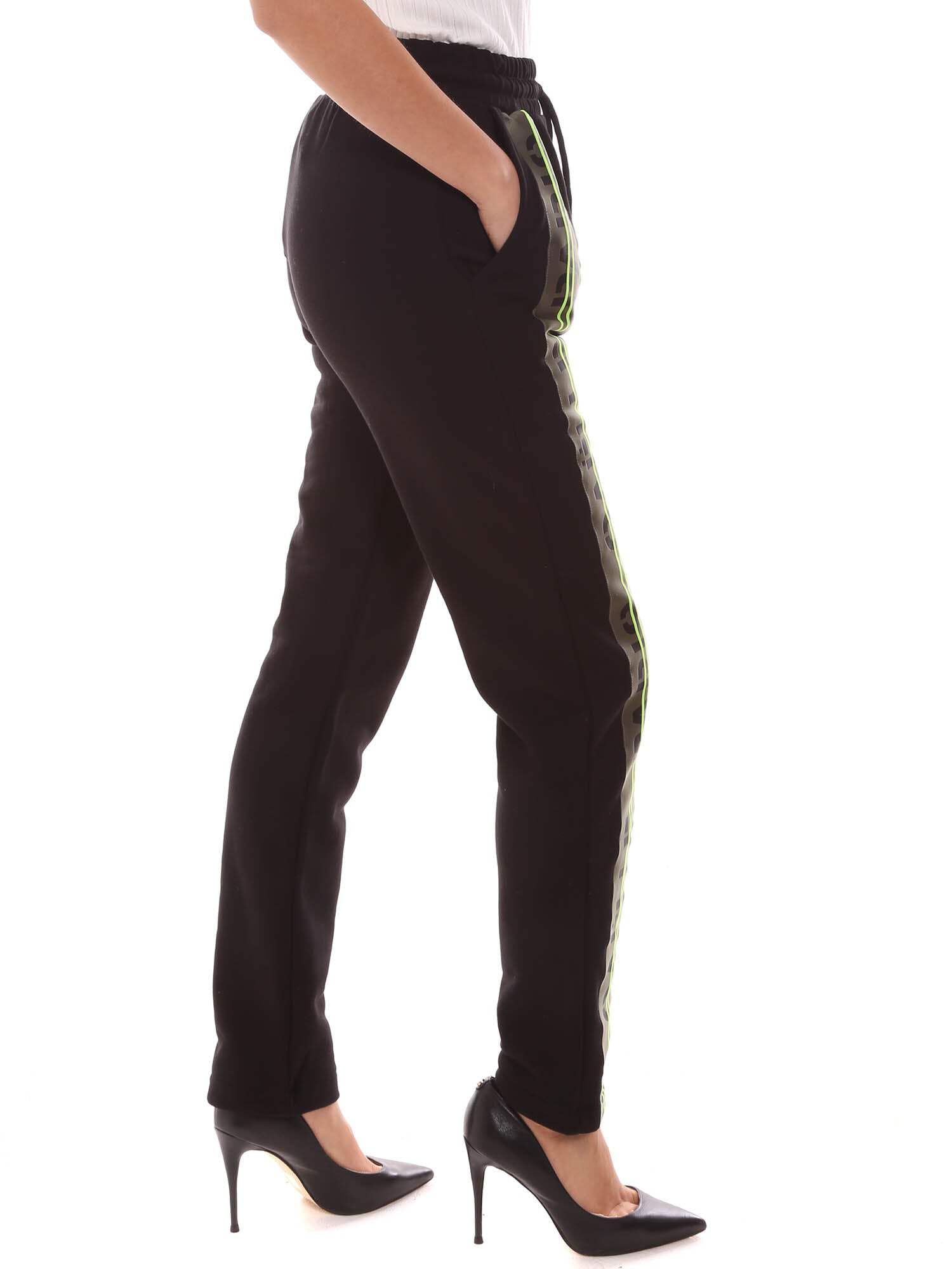 GAëLLE Pantalone in Felpa Nastro Colore Nero Donna E21GE15