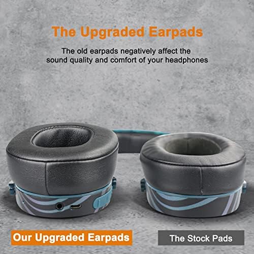 SOULWIT Earpads Cushions Replacement for Skullcandy Hesh 3/ANC/Evo & Venue ANC Wireless & Crusher Wireless/Evo/ANC/360 Over-Ear Headphones, Ear Pads with Upgraded Soft Protein Leather (Black)