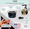Amelia Beauty 1000 Count Small Rubber Bands for Hair – ½" Black- Made in USA - Recloseable Container - Mini Hair Elastics for Braids, Ponytails, Cornrows & Twists – Strong Hold Ponytail Holders #1