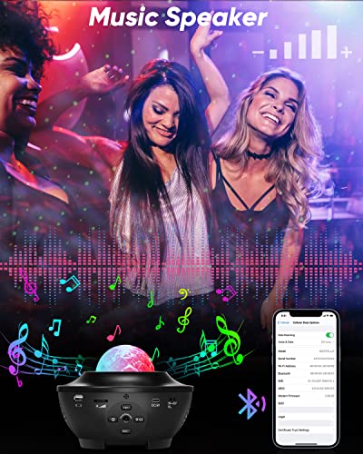 Star Projector Galaxy Night Light Projector - 48 Light Effect Themes, Remote Control, Bluetooth Speaker, Wi-Fi App - Galaxy Projector For Bedroom, Kids Adults, Party Light, Room Decor #TOP5