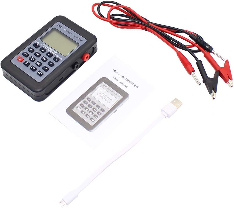 iDili LB02 Multifunction Process Calibrator - 4-20mA/0-10V/mV Signal Generator Dual Measurement & Output, LCD Display Fuse Protected (LB02)