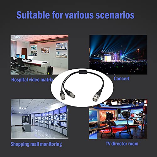 PNGKNYOCN BNC Coaxial Y Splitter Cable BNC 1 Male to 2 Female Connector Adapter Cable for Cameras and Video Equipment（0.4m） - Image 5