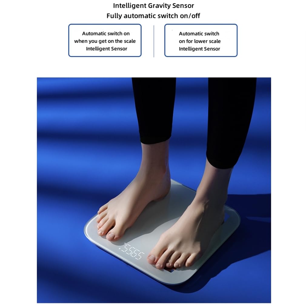 Digital Bathroom Weighing Machine, Smart Bathroom Digital Weighing Machine, Ultra-Precision Digital Accurate Bathroom Smart Scale for Muscle Composition