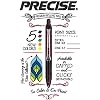 Pilot Precise V5 RT Refillable & Retractable Rollerball Pens, Extra Fine Point Pens 0.5 mm, Black, Pack of 2 - Ideal for School, Journaling & Office Writing