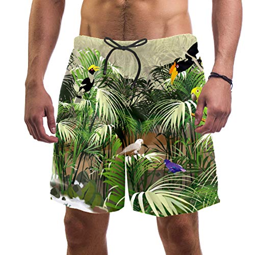 Short de bain pour homme multicolore grandes tailles maillot de plage confortable avec filet