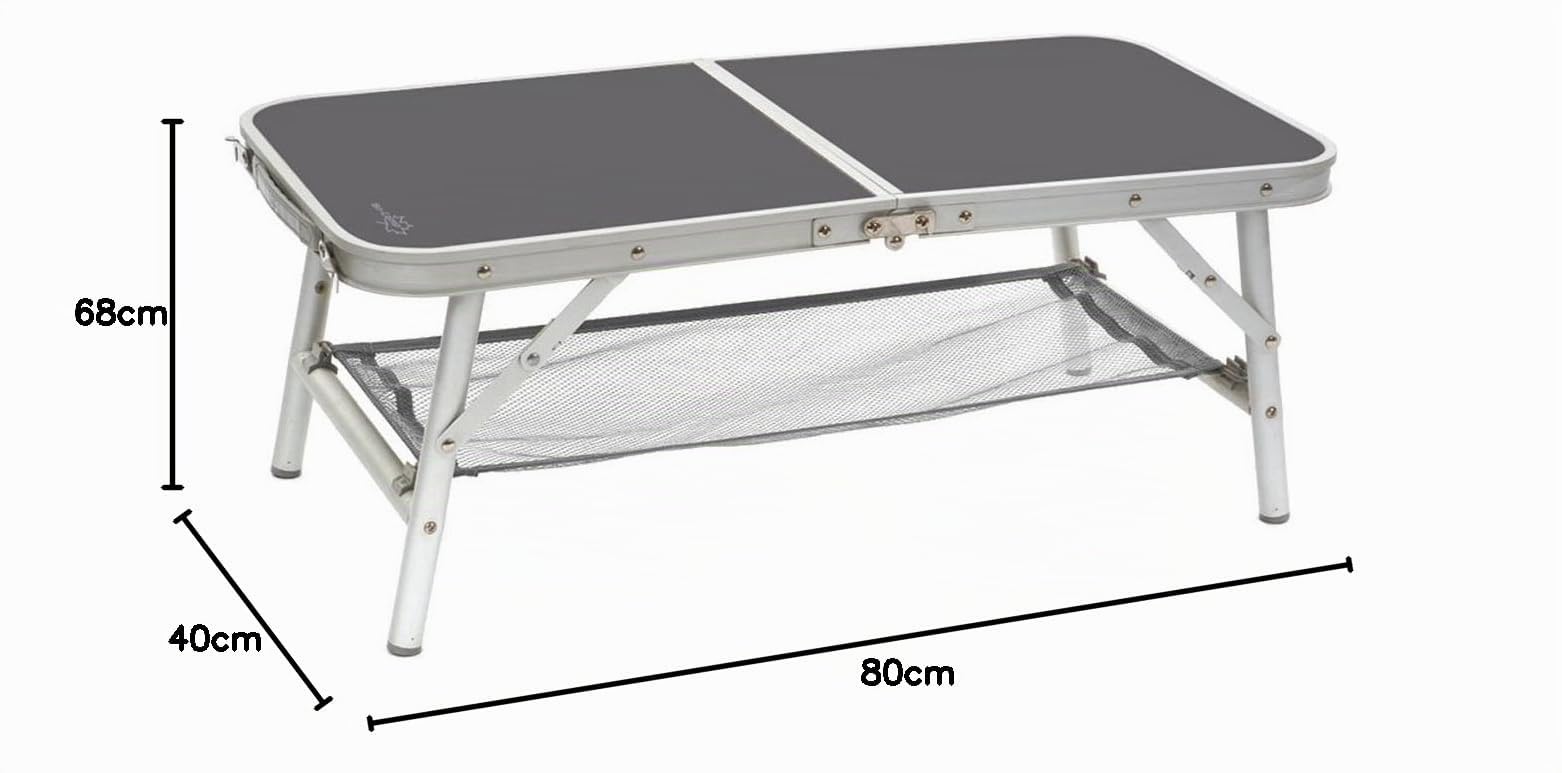 Bo-Camp - Tavolo da Campeggio 80 X 40 Cm Ripiano con Rete