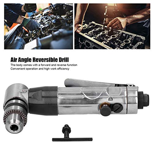 90 Degree Air Angle Reversible Drill Pneumatic Drilling Super Power Tool with Wrench 3/8inch Chuck thumbnail 3
