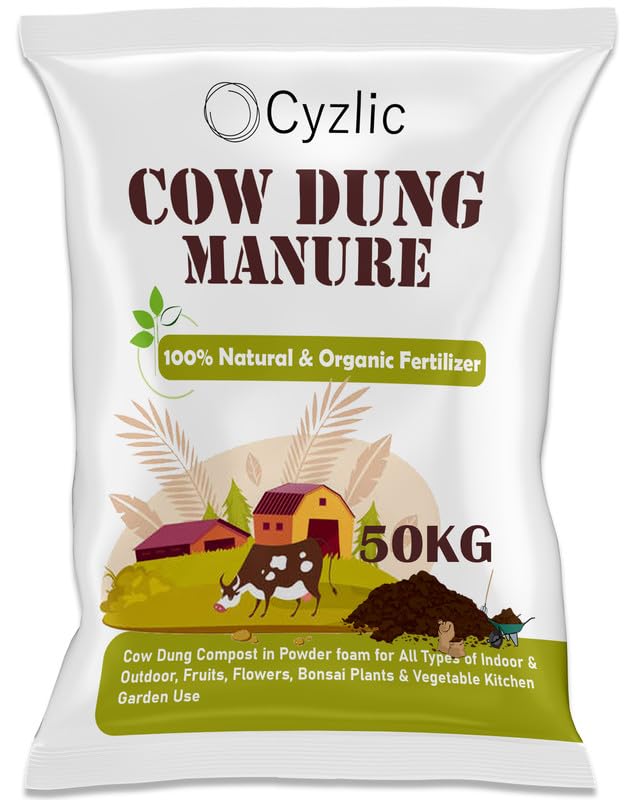 Cyzlic Cow Dung Manure For Plants 50Kg Organic Fertilizers For Plants Home Garden Gobar Khad For Home Garden Plants Cow Dung Compost For Plants Cow Manure 50 Kg (B0CL3BJSHY) Amazon Price History, Amazon Price Tracker
