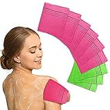 CUTIE MANGO Korean Exfoliating Bath Cloth Viscose Rayon Mitt Towel Glove [12-Pack] Asian Body Scrubb