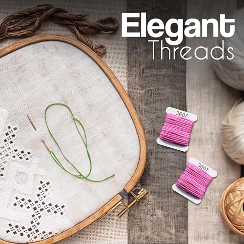 Image of Embroidery Floss Kit and Refills - Cotton Threads - DMC Color Coding for Cross Stitch, String Crafts, Friendship Bracelets