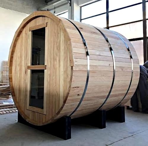 Outdoor Barrel Sauna 4-6 Person 6000W Heater
