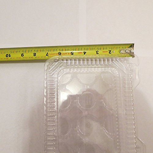 Pizety Pack Of 24 Mini 12 Compartment Cupcake Container Mini Cupcake Boxes Hinged Lid- With Superior Strong 12 Compartment Cupcake Box Plastic Disposable Mini Cupcake Container S 12 Count thumb #5