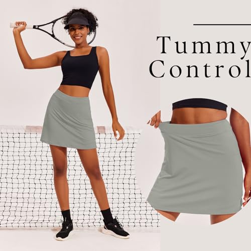 Image of Ekouaer 16 inch Golf Skorts for Woman with Inner Pockets Silicone Grippers Tennis Skirt Quick Dry Athletic Pickleball Skort