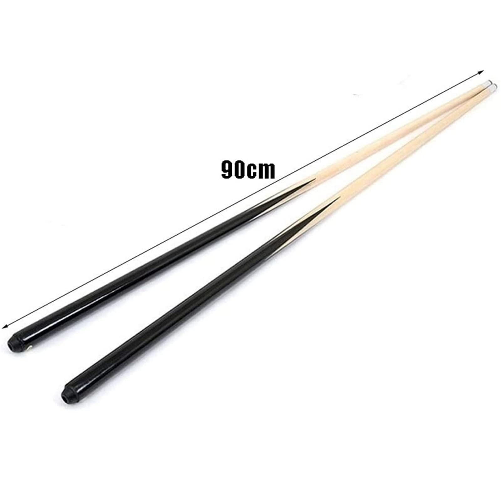 WKL Sports 51/68/90cm Stecche da Biliardo in Legno Stecche Shorty per Bambini, Legno Duro, Stecche da Biliardo, 11 Mm, 2 Pezzi(Size:90cm)