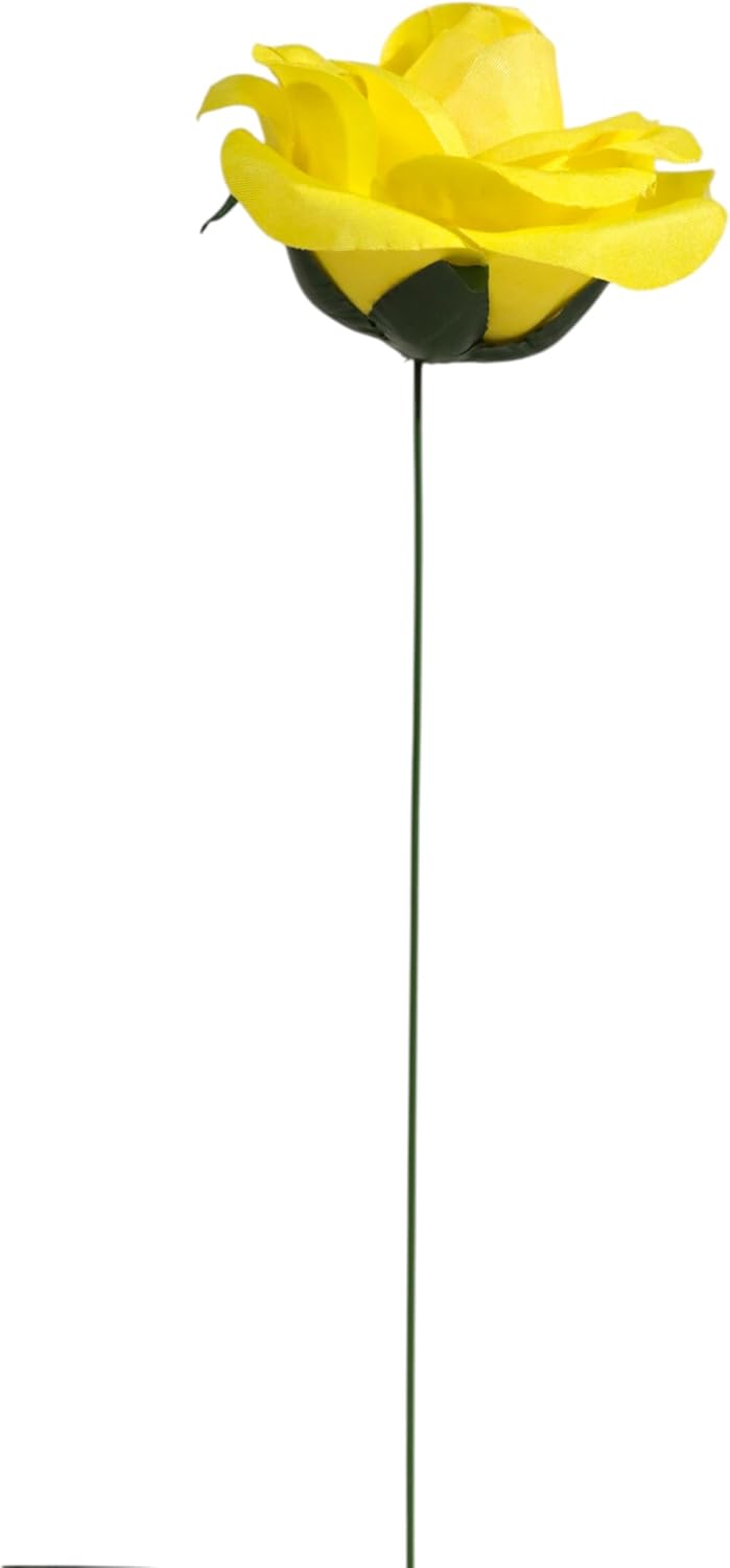 Larksilk Black Rose Picks - 100-Pack of Artificial Flowers with 8-Inch Flexible Stems - Lifelike and Versatile Floral Accessories for Weddings, Crafts, and Events