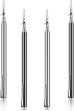 Teling 4 Pieces Telescoping Alligator Clip Extendable Bracelet Helper Tool Telescoping Alligator Clip for Mechanics Home Automobile Repairing Jewelry Fastening (Silver, Black)