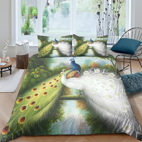 Parure de lit paon 3D en microfibre premium ultra douce - 4