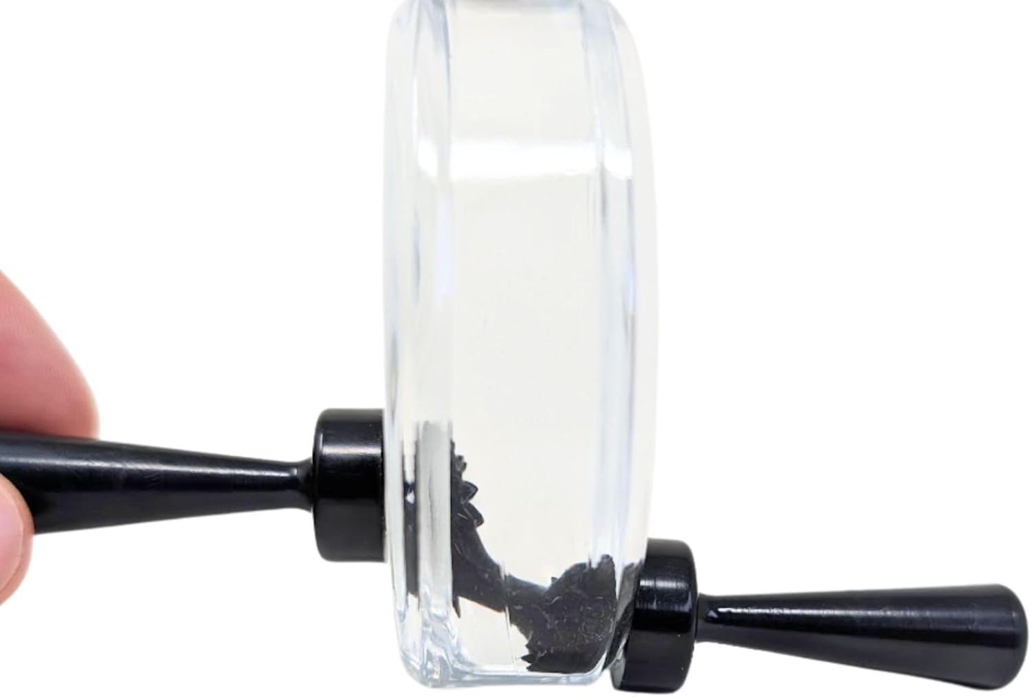 Ferrofluid Display Toy Bottle – Metallic Ferrofluid Toys, Interactive Magnetic Fluid with Neodymium Magnets, Educational Sculpture Magnetic Liquid Desk Display 50 ml (100ml Round Bottle)