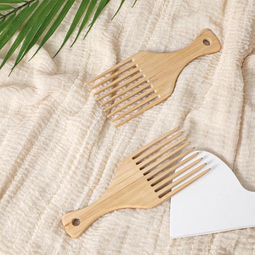 Set 2 Peines de Bambú para Cabello Rizado Natural miniatura 7