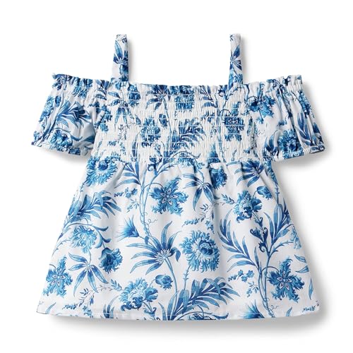 Janie and Jack Girl's Floral Print Top (Toddler/Little Kids/Big Kids)