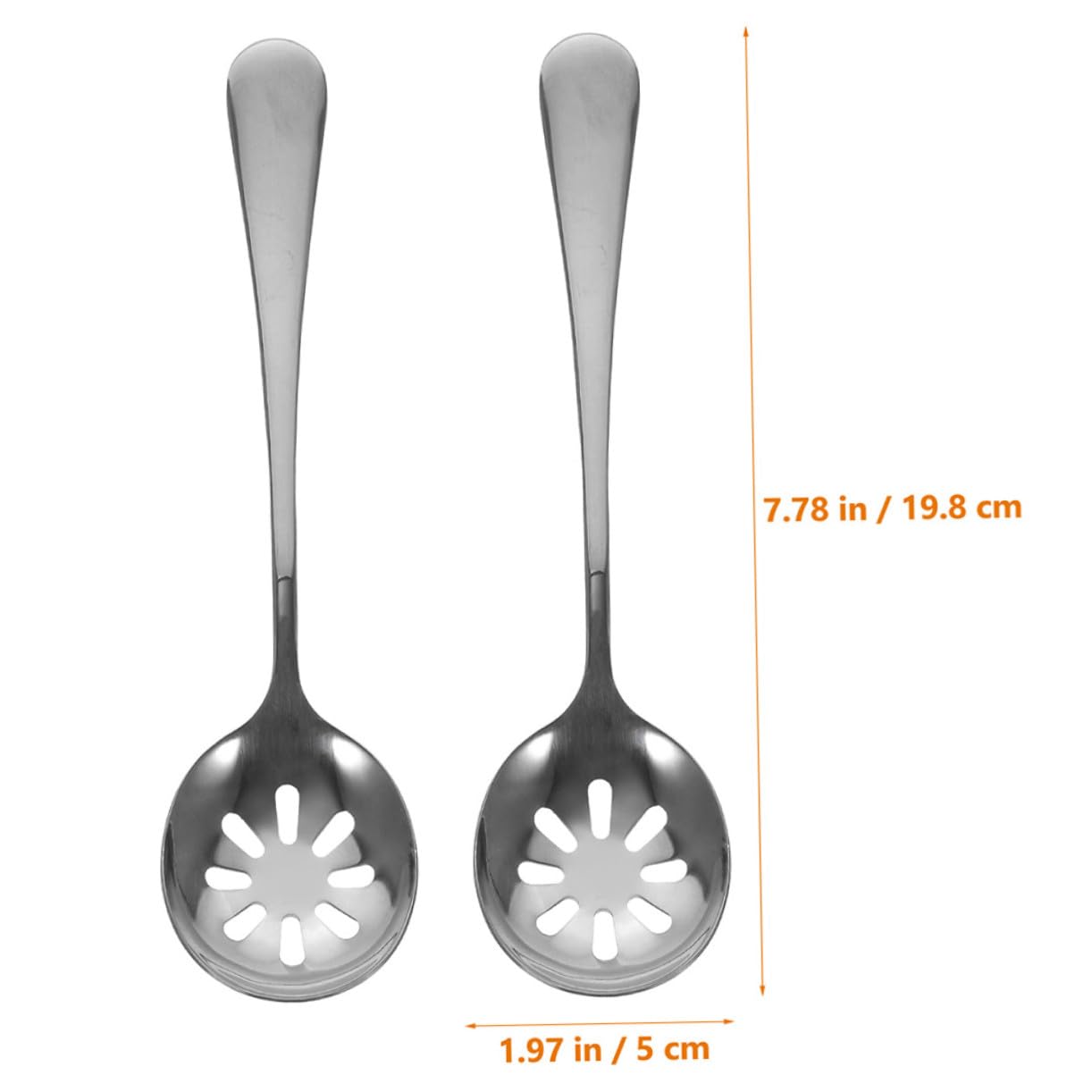 4 Stück Servierlöffel aus Edelstahl mit Schlitz für Täglichen Gebrauch Kleine Küchenaccessoires zum Servieren von Fleischbällchen und Eintöpfen