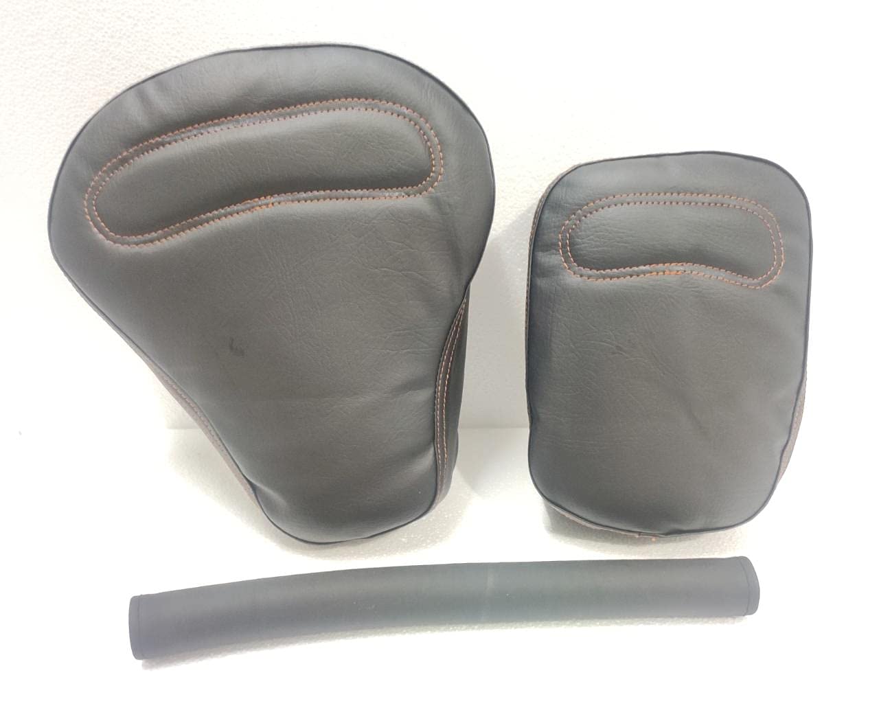 ROYALFancy Seat Cover Black + Backrest Foam Combo Enfield Classic Desert Storm