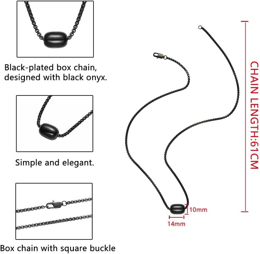 Van Heusen Men Stainless Steel Rolo Chain Bead Pendant Necklace - Image 4