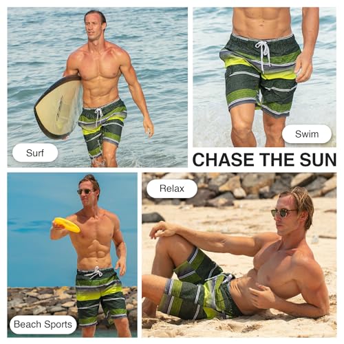 Image of Kanu Surf Men's Big Viper Extended Size Stripe Swim Trunk