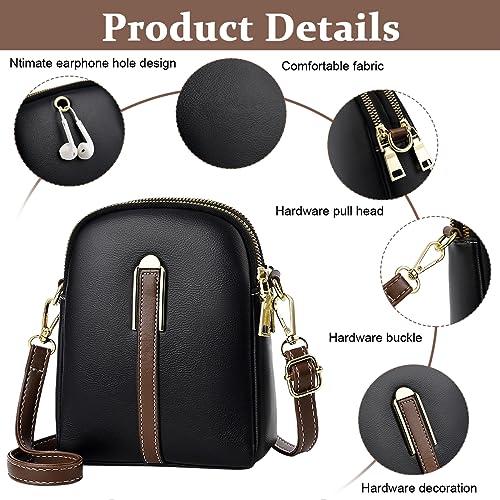 Image of PALAY Women Sling Bag Girls Stylish Pu Leather Crossbody Bag For Girls, Sling Phone Bag Double Layer Daily Bag With Detachable Shoulder Belt Small Sling Zipper Bag, Girls Gift - 1