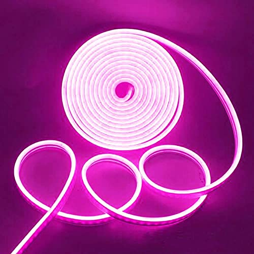 Image of DOJI 2835 SMD LED Strip Rope Light Waterproof Outdoor Flexible Light with Connector for Diwali, Christmas, Indoor and Outdoor Decoration. (4 Meter, Pink)