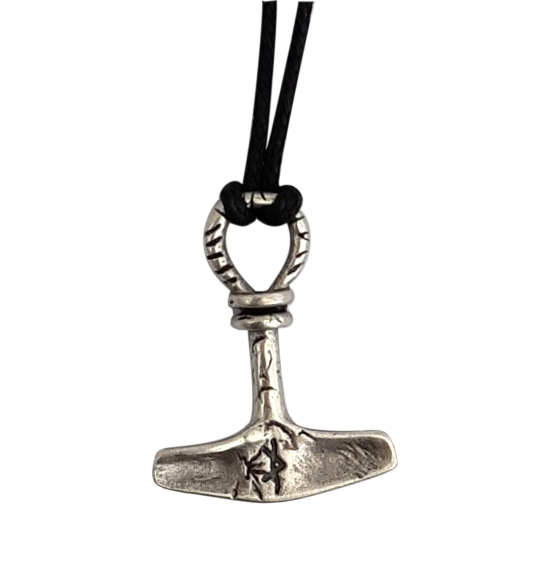 Martello di Thor, Ciondolo VIKINGS placcato argento con collana. Mjöllnir Amuleto norreno vichingo Forza e Protezione. Idea Regalo originale appassionati Fantasy Cosplay. Modello unico artigianale