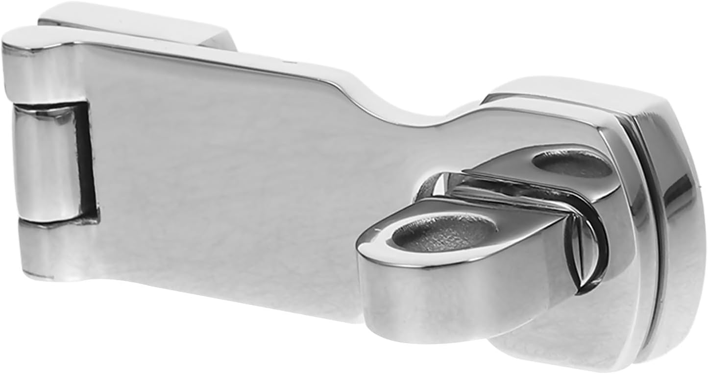 Alipis Marine Heavy Duty Stainless Steel Door Latch Hasp with Swivel Locking Staple for Boats and Yachts, 75x25mm Marine-Grade Hardware for Secure Door and Gate Locking