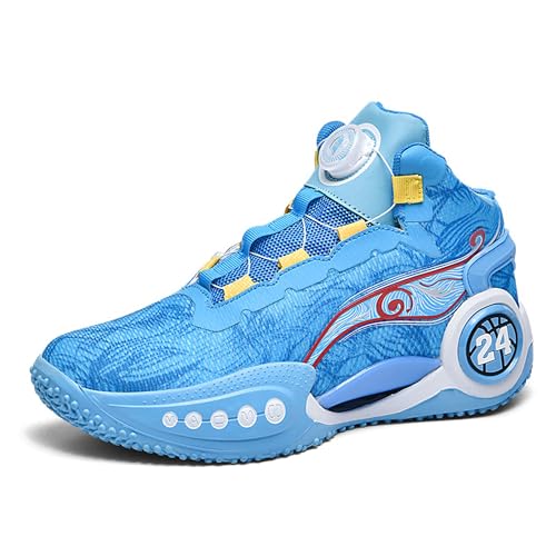 Men's and Women's Basketball Shoes Arch Support Non-Slip Lightweight Sports Workout Training Shoes Blue