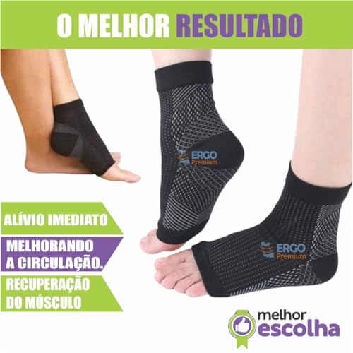 Meia de Compressão Sem Ponteira Estabilizadora do Tornozelo Tratamento de Torção e Redução da Dor no