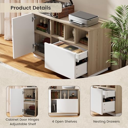 Image of ModernMate 39 inch File Cabinet with Drawer, Office Storage Cabinet with Door