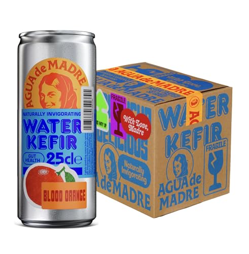 Agua de Madre Blood Orange Water Kefir Probiotic Drink 12x25cl