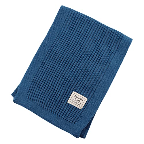 Peecabe Kids Scarf Soft Warm Knit Neck Warmer Winter Classic Scarf For Boys Girls (Blue) #TOP3