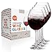 Unbreakable Red Wine/Pinot Noir clear Plastic glasses - 100% Tritan Dishwasher-safe, shatterproof wine glasses - Smooth Rims -Set of 4 (22oz Stemmed Red) by TaZa