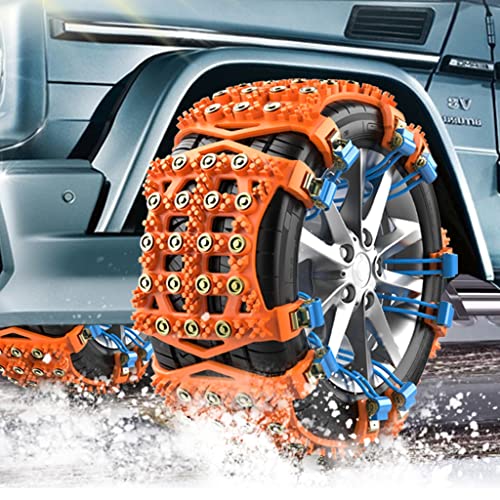 Cadenas de nieve ajustables para evitar patinar con el coche en hielo 6