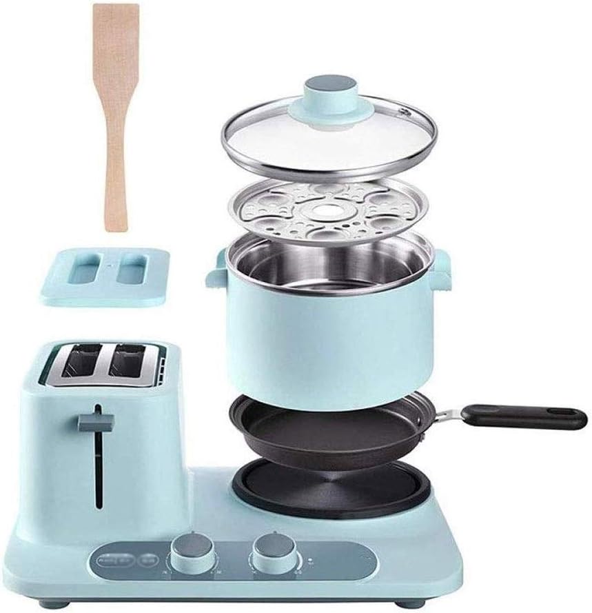 Toaster-Egg Cooker and Poacher-Vegetable,Bacon and Meat Steamer-One Touch Controls-1320W Stainless Steel (Color : B) (A)